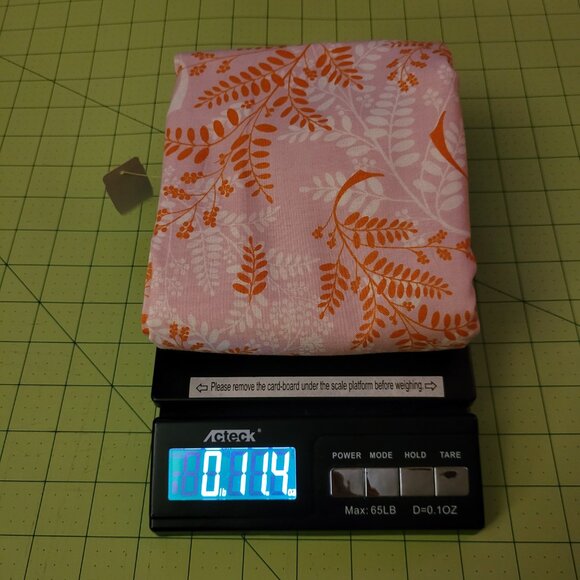 2 Yards Power Pop Fabric Jenean Morrison Pink with Orange Leaves Girlfriend PMJM - Picture 5 of 5